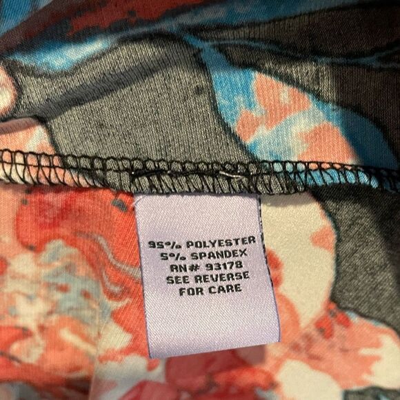 Premise Long Sleeve Tunic Blouse Black/Pink Floral Roomy Fit Size Medium (LG) - Picture 5 of 6